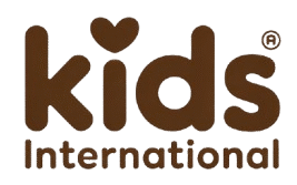 Kids International logo with Heart symbol on top